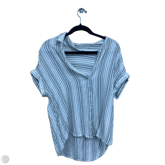 Top Short Sleeve By Beachlunchlounge In Green & White, Size: Sp