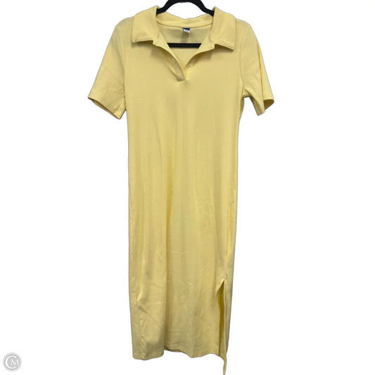 Dress Casual Midi By Old Navy In Yellow, Size: S