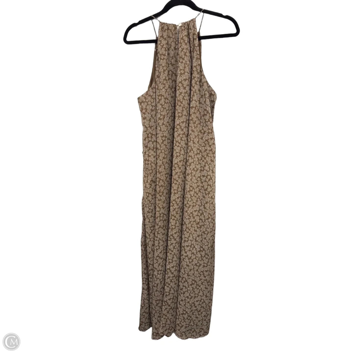 Dress Casual Maxi By Loft In Brown & White, Size: L