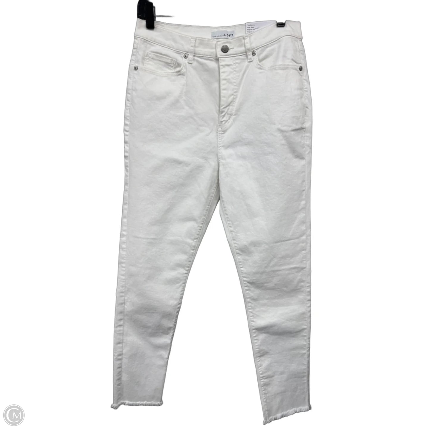 Jeans Skinny By Loft In Cream, Size: 8