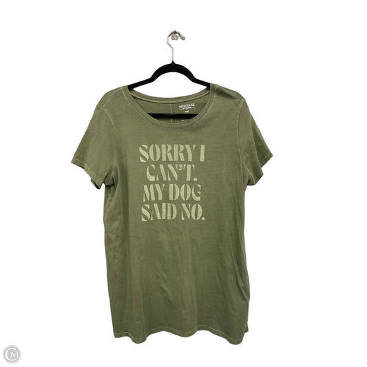Top Short Sleeve Basic By Torrid In Green, Size: L