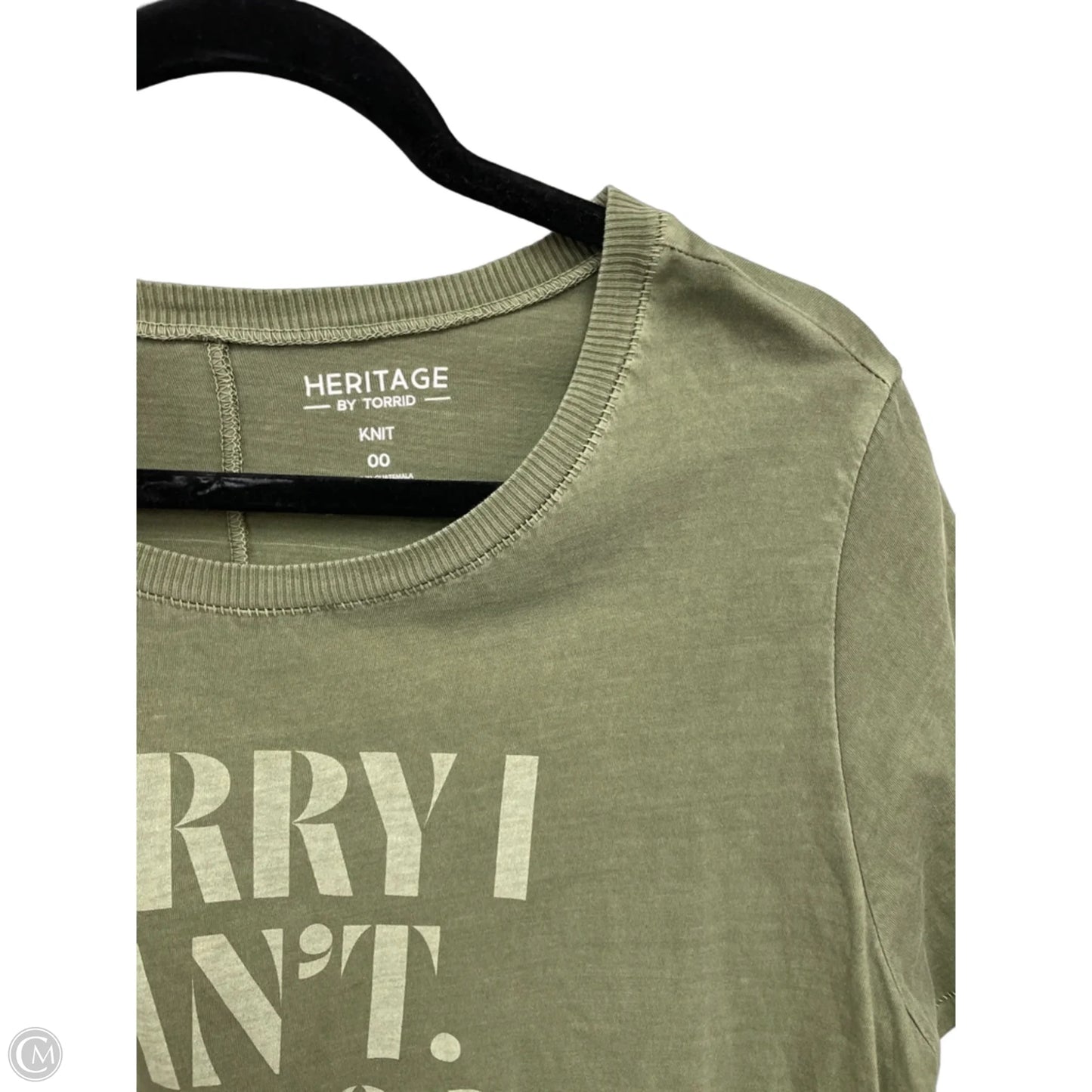Top Short Sleeve Basic By Torrid In Green, Size: L