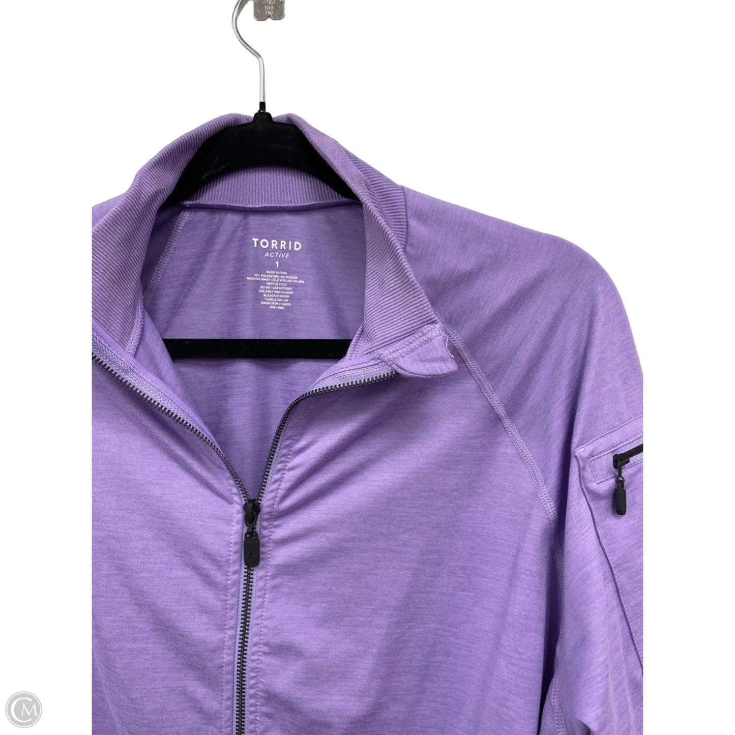 Athletic Jacket By Torrid In Purple, Size: 1x