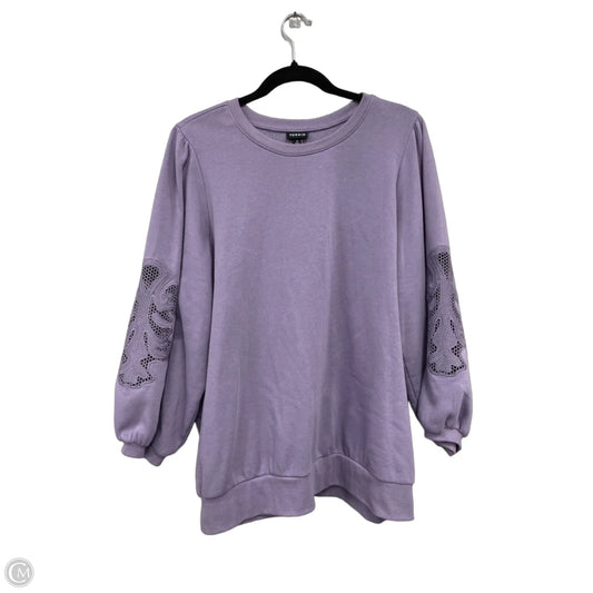 Sweatshirt Crewneck By Torrid In Purple, Size: L