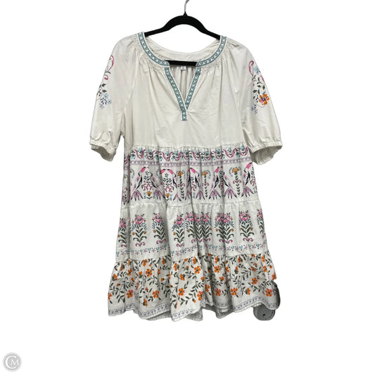 Dress Casual Short By Crown And Ivy In Cream & Pink, Size: Xlp