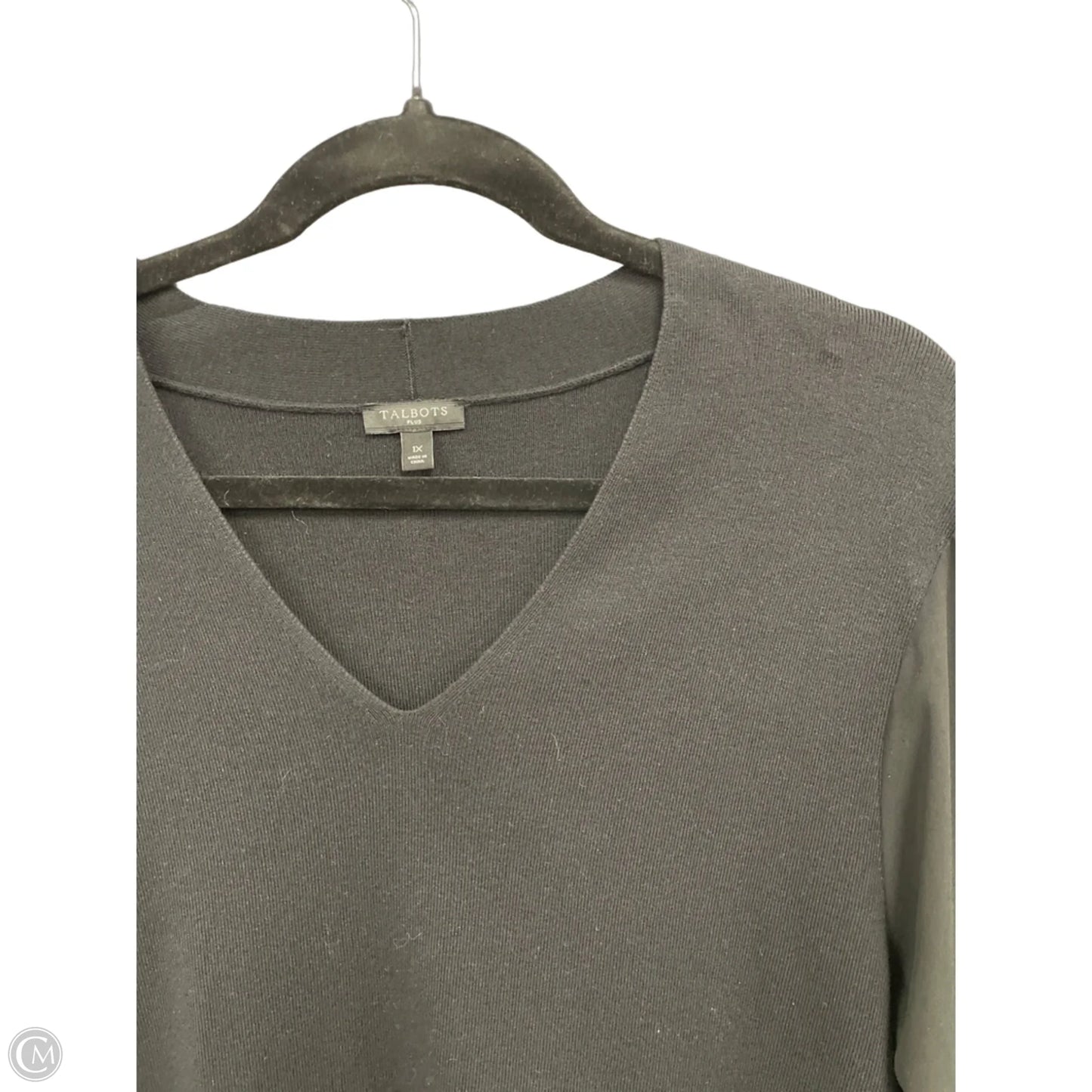 Top Long Sleeve By Talbots In Black, Size: 1x