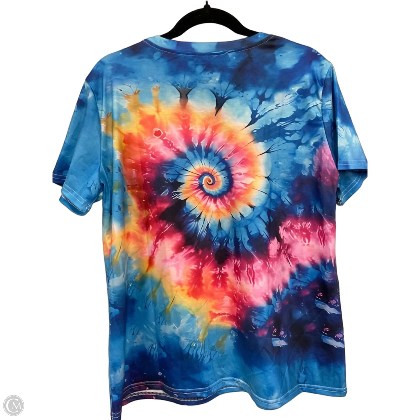 Top Short Sleeve Basic By Clothes Mentor In Blue & Pink, Size: Xl