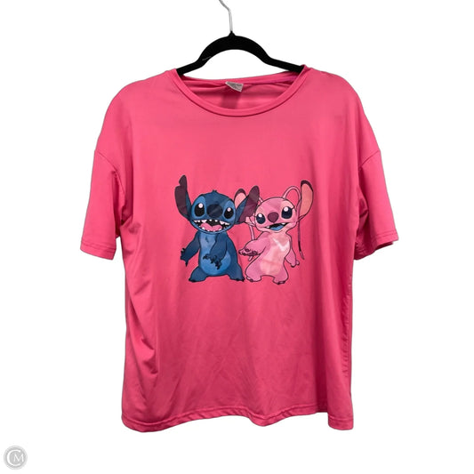 Top Short Sleeve By Clothes Mentor In Pink, Size: L