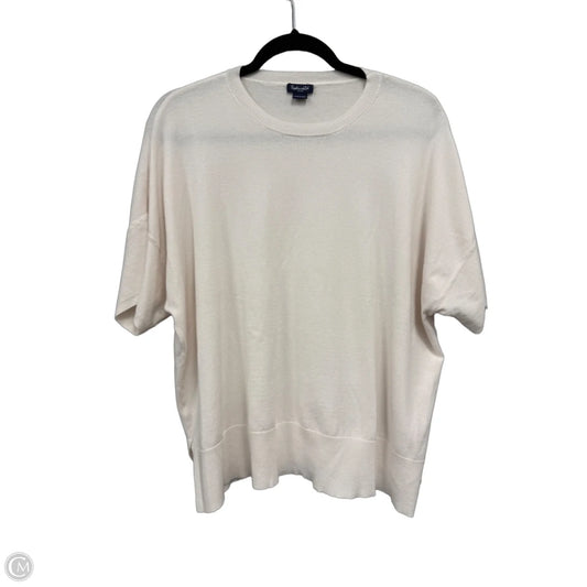 Sweater Short Sleeve By Splendid In Cream, Size: S