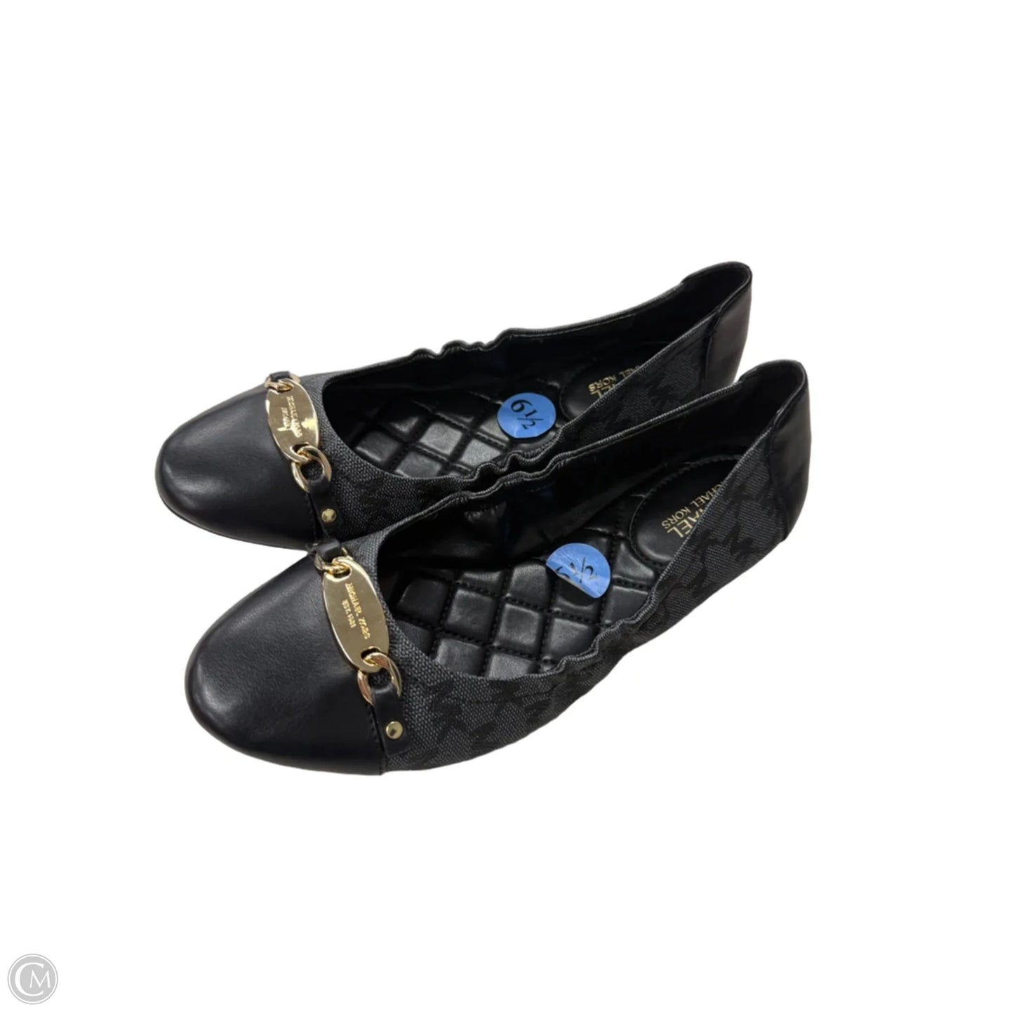 Shoes Flats By Michael By Michael Kors In Black & Gold, Size: 6.5