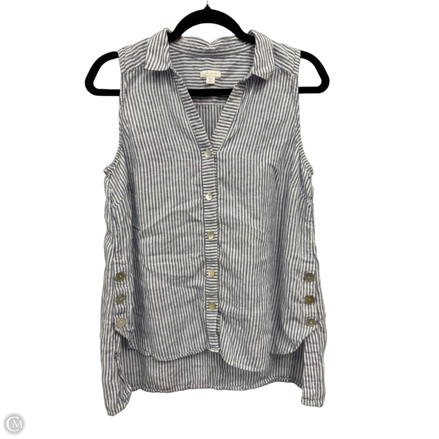 Top Sleeveless By J. Jill In Blue & White, Size: Mp