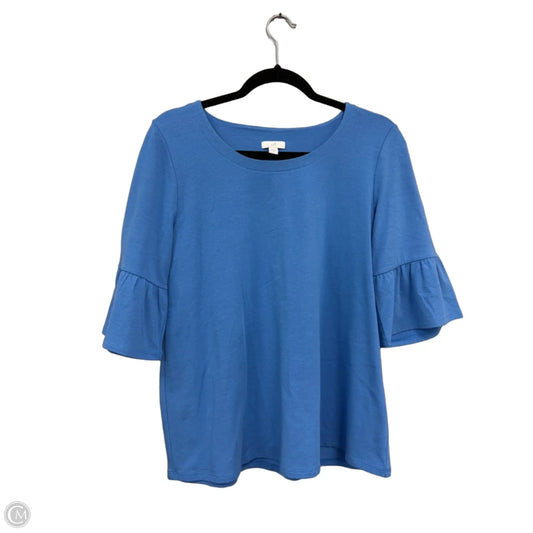 Top 3/4 Sleeve By J. Jill In Blue, Size: S