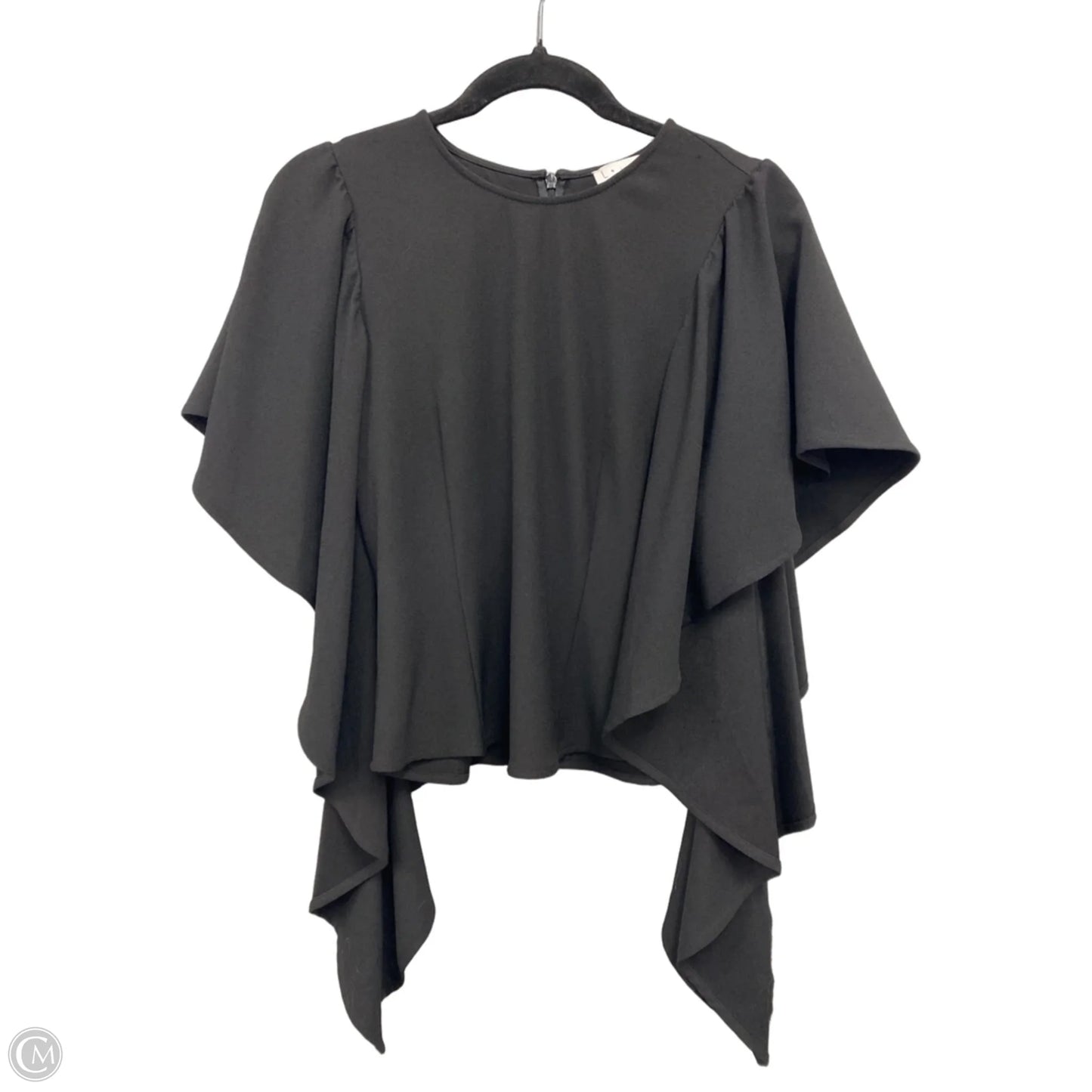 Top Long Sleeve By Leith In Black, Size: S