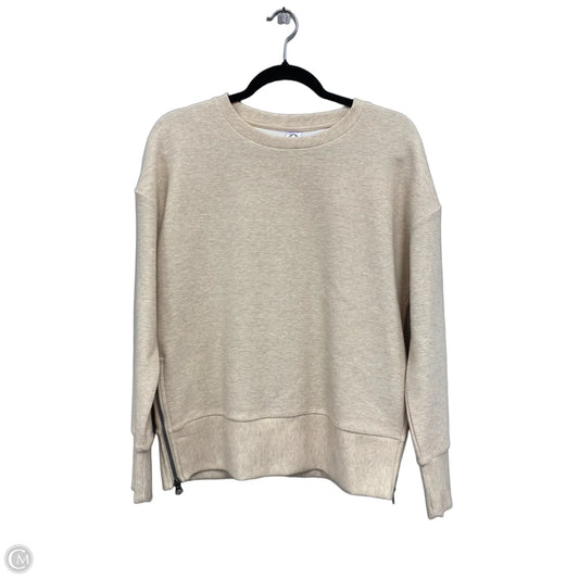 Sweatshirt Crewneck By Clothes Mentor In Tan, Size: Xs