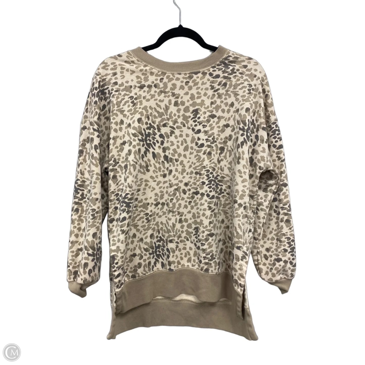 Sweatshirt Crewneck By Old Navy In Brown & Cream, Size: S