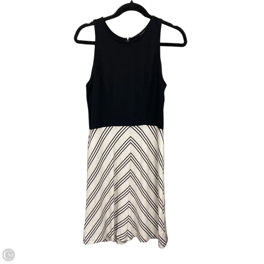 Dress Casual Midi By Ann Taylor In Black & Cream, Size: 6