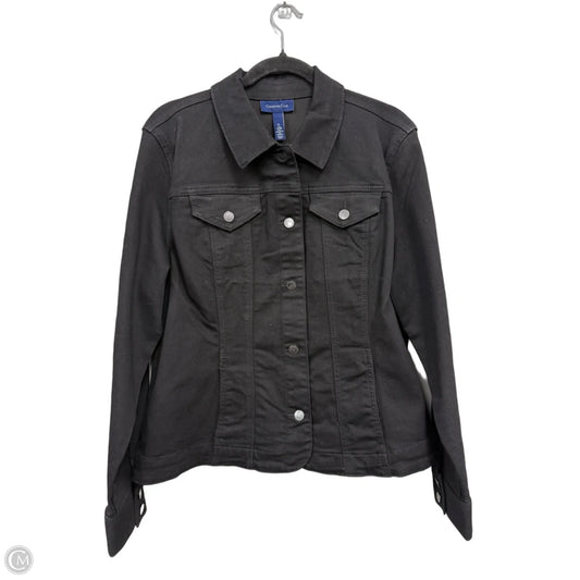 Jacket Denim By Charter Club In Black, Size: Xl