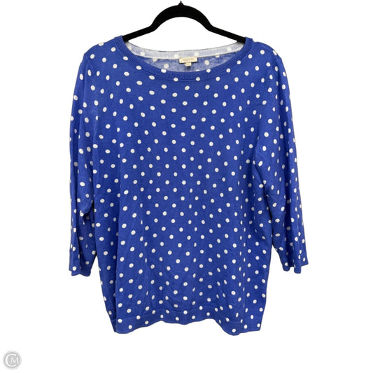 Sweater By Talbots In Purple & White, Size: L