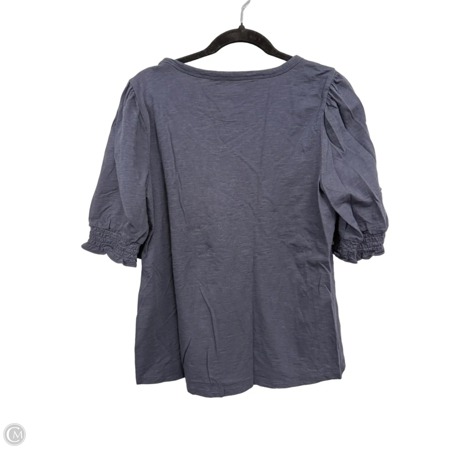 Top Short Sleeve By Talbots In Navy, Size: L