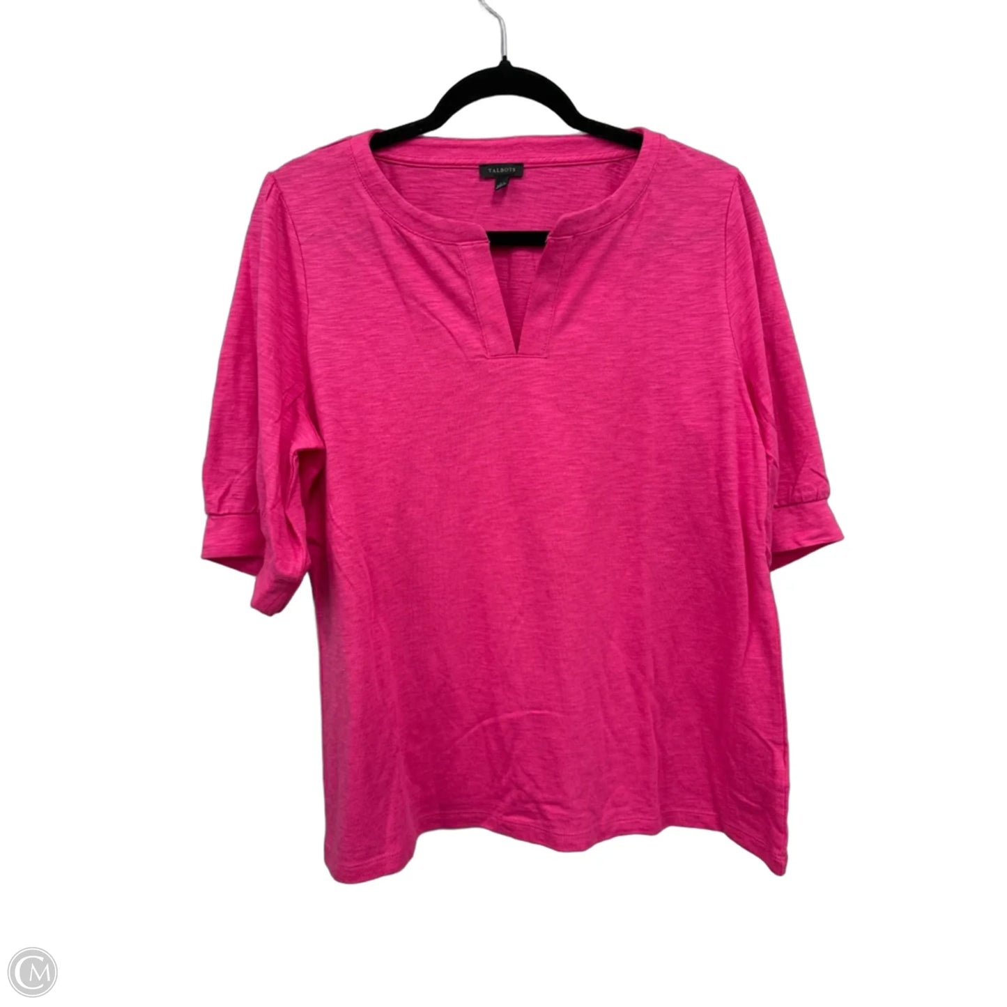 Top Short Sleeve By Talbots In Pink, Size: L