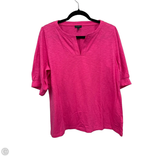 Top Short Sleeve By Talbots In Pink, Size: L