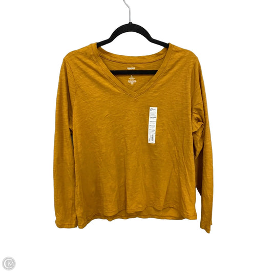 Top Long Sleeve Basic By Sonoma In Gold, Size: Lp