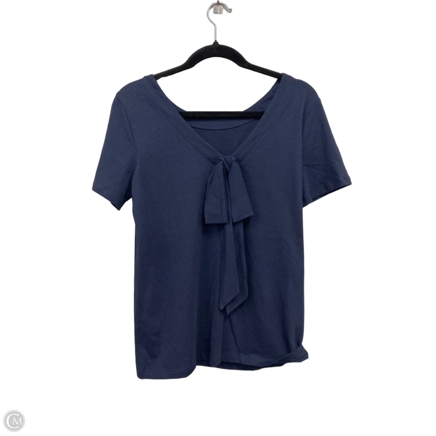 Top Short Sleeve By Banana Republic In Navy, Size: S