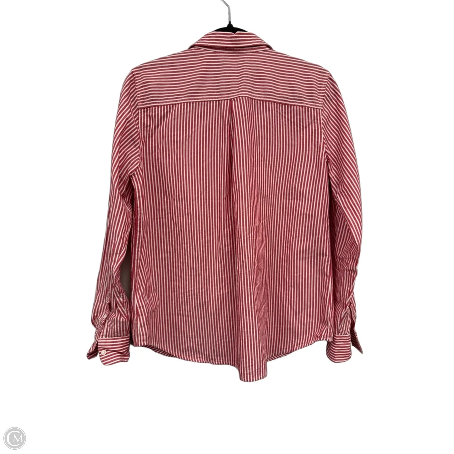 Top Long Sleeve By Old Navy In Red & White, Size: M