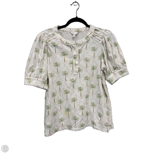 Top Short Sleeve By Crown And Ivy In Green & Pink, Size: S