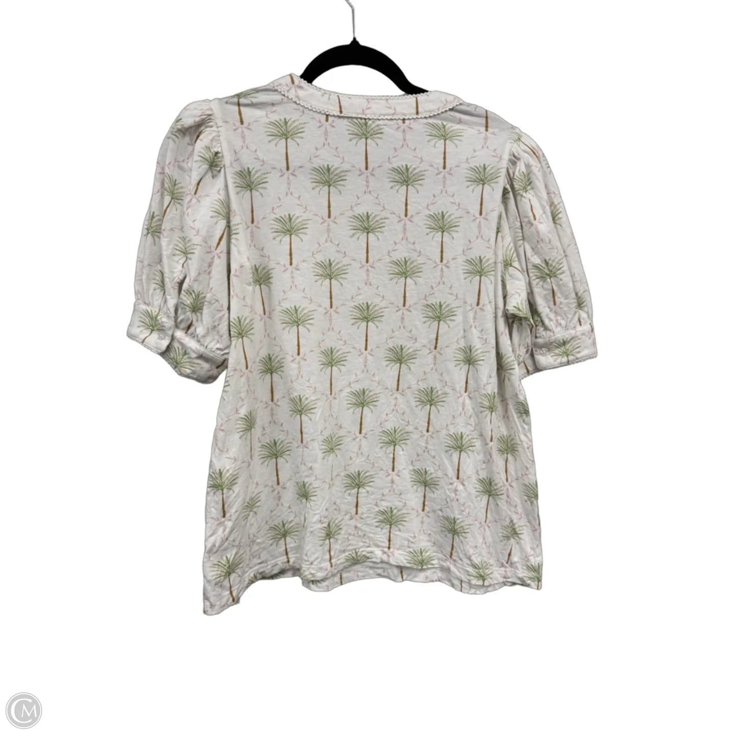 Top Short Sleeve By Crown And Ivy In Green & Pink, Size: S
