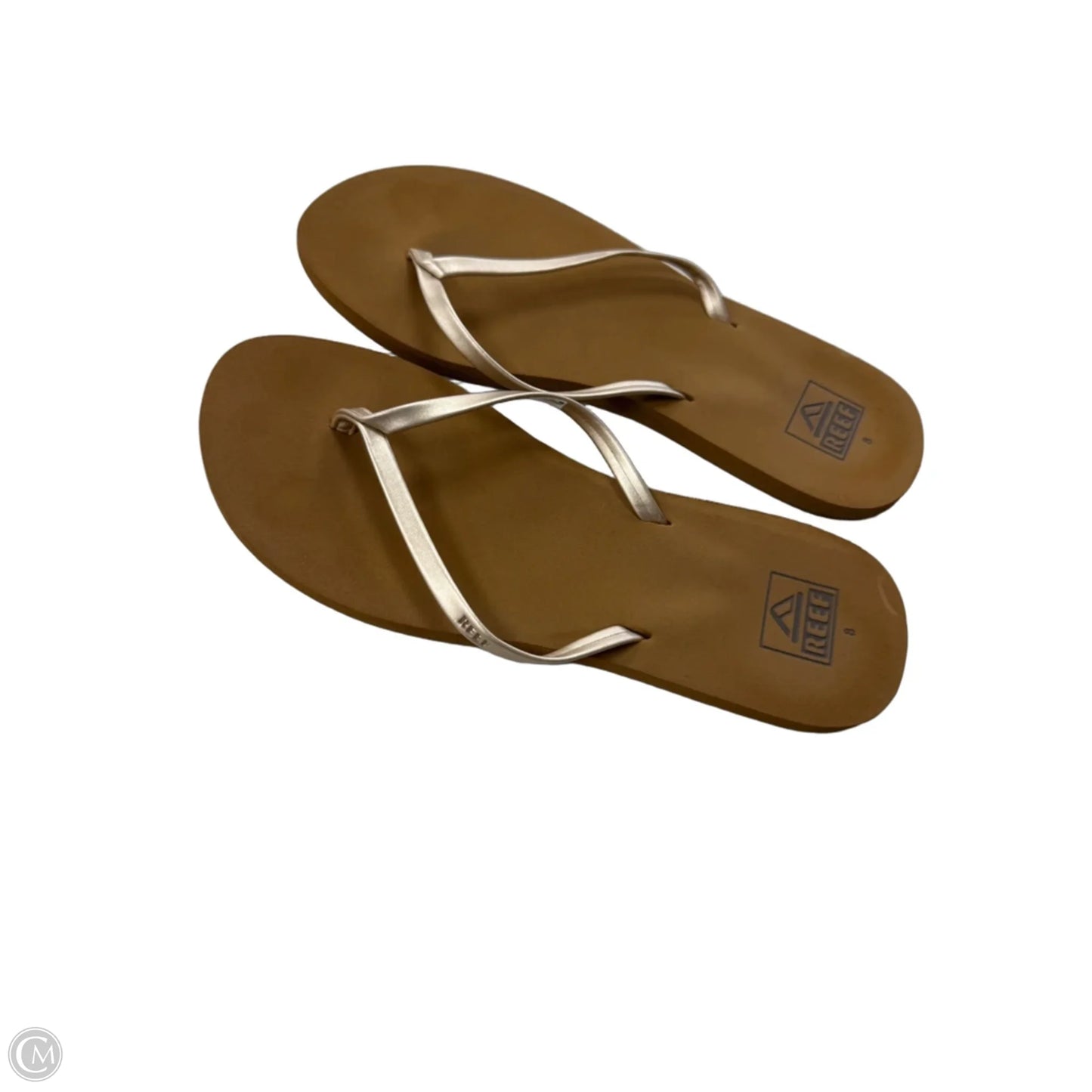 Sandals Flip Flops By Reef In Gold, Size: 8