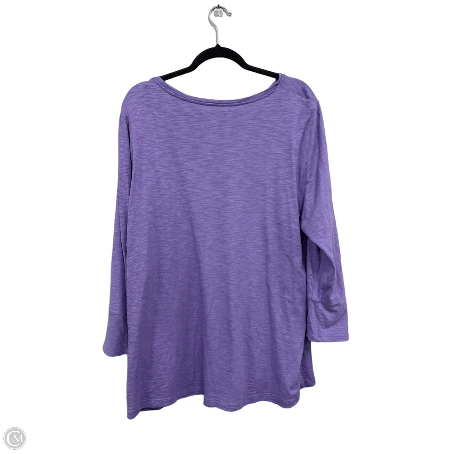 Top Long Sleeve Basic By Chicos In Purple, Size: Xxl