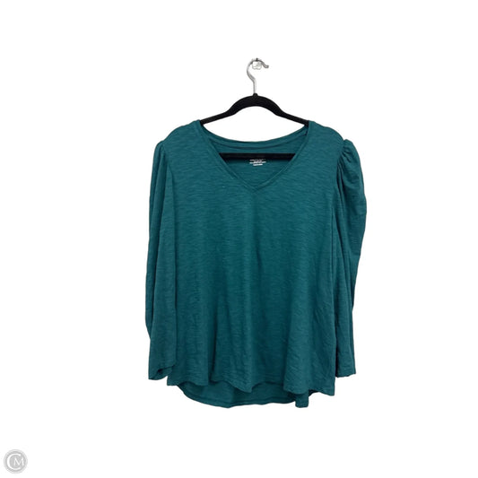 Top Long Sleeve Basic By Chicos In Green, Size: Xxl