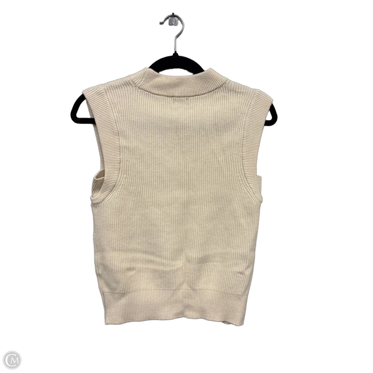 Sweater Short Sleeve By A New Day In Cream, Size: Xs