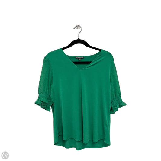 Top Short Sleeve By Adrianna Papell In Green, Size: L