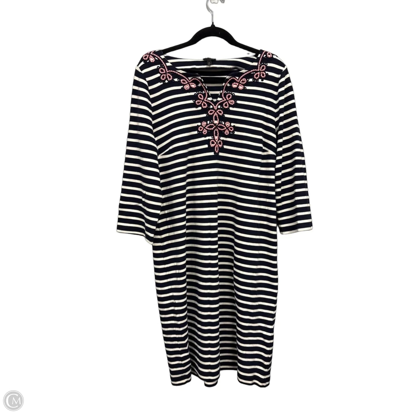 Dress Casual Short By Talbots In Blue & Cream, Size: Xl