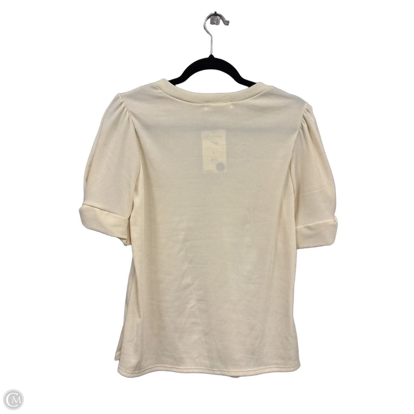 Top Short Sleeve By Ces Femme In Cream, Size: L