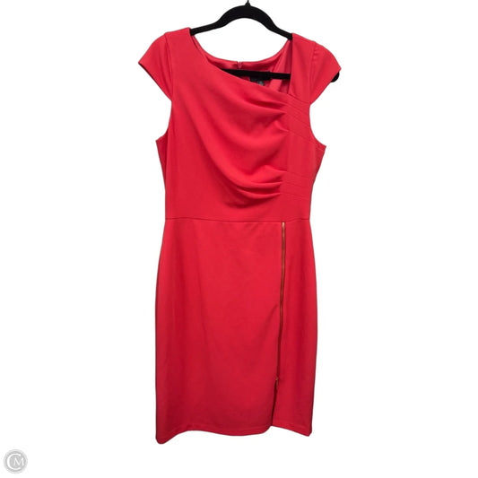 Dress Casual Midi By Tahari In Coral, Size: 12