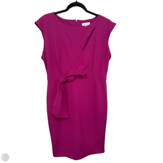 Dress Casual Midi By Calvin Klein In Pink, Size: 12