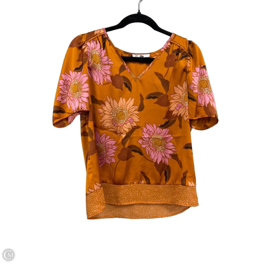 Top Short Sleeve By Dr2 In Orange & Pink, Size: S