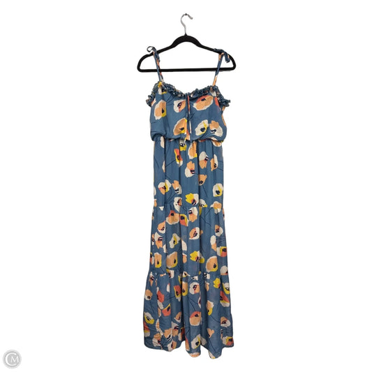 Dress Casual Maxi By Clothes Mentor In Blue & Orange, Size: M
