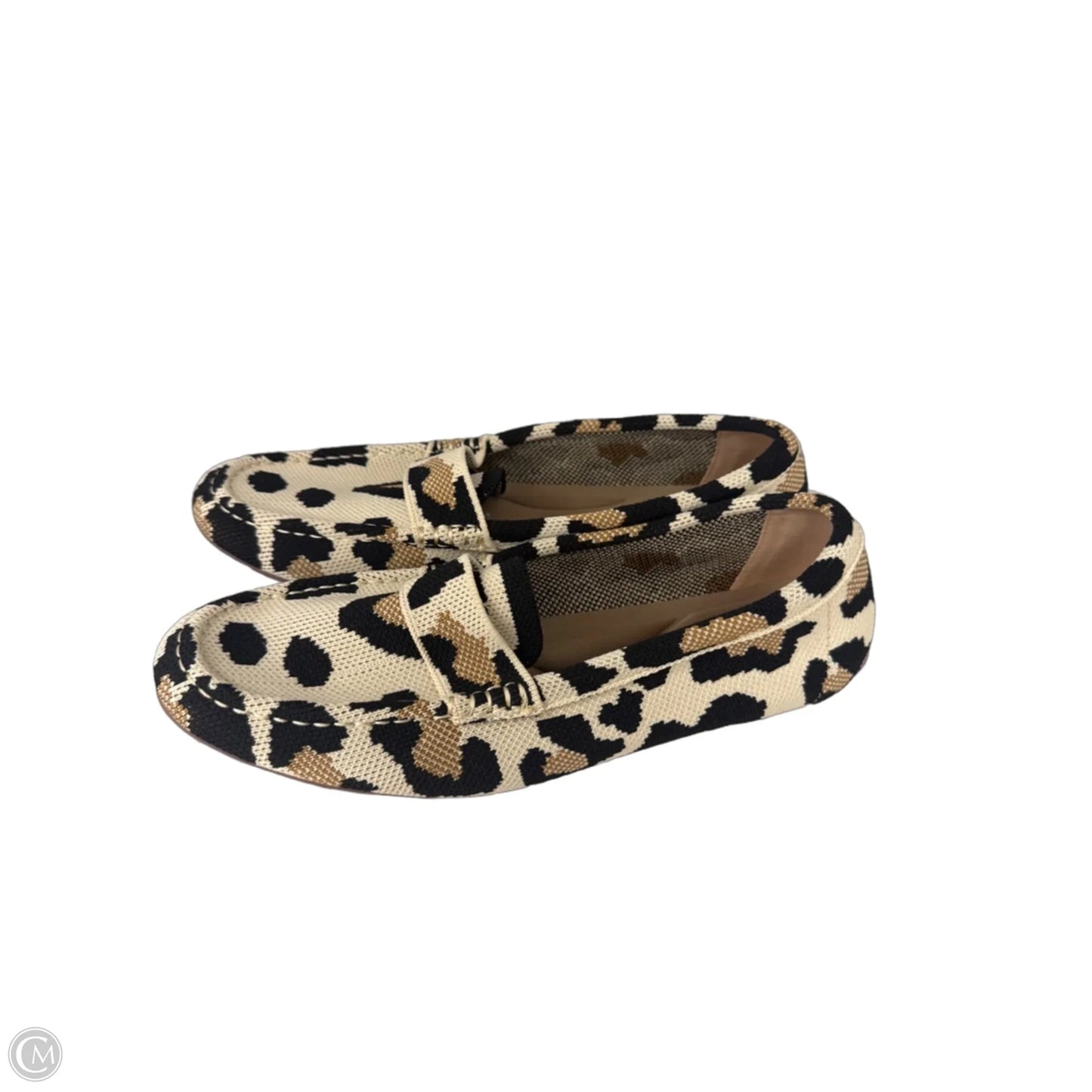 Shoes Flats By Clothes Mentor In Black & Cream, Size: 10.5