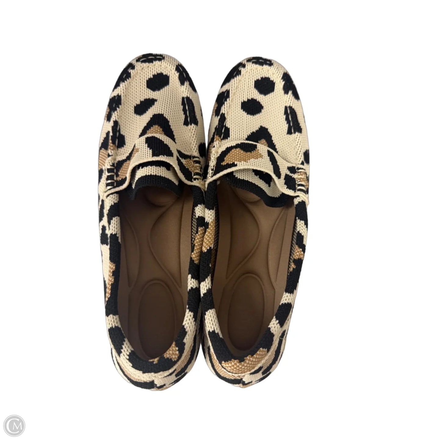 Shoes Flats By Clothes Mentor In Black & Cream, Size: 10.5