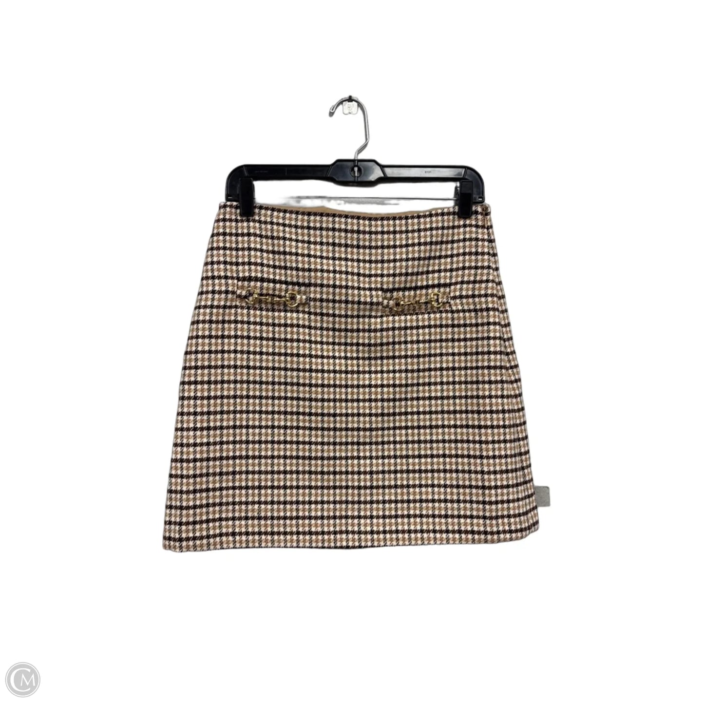 Skirt Mini & Short By Loft In Brown & Cream, Size: 4