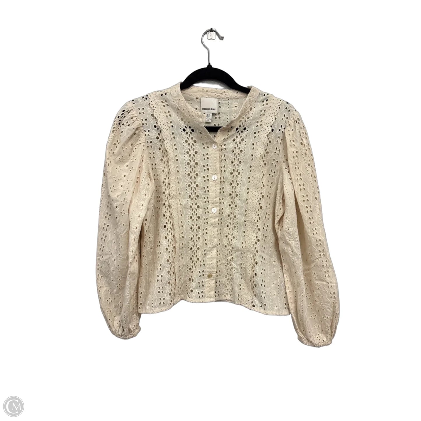 Top Long Sleeve By Industry In Cream, Size: Sp