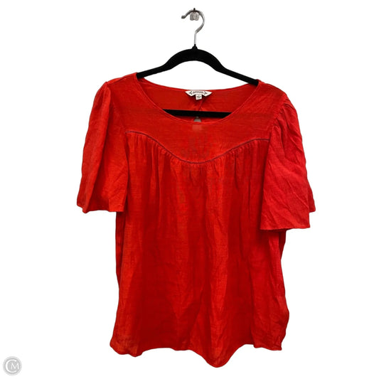 Top Short Sleeve By Nanette By Nanette Lepore In Red, Size: L