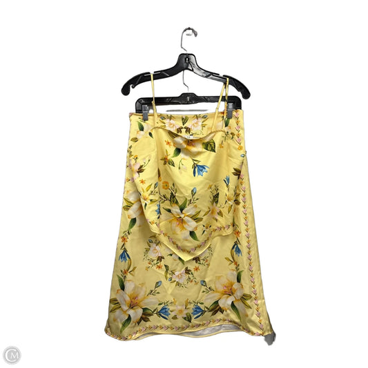 Skirt Set 2pc By Rachel Zoe In Blue & Yellow, Size: M