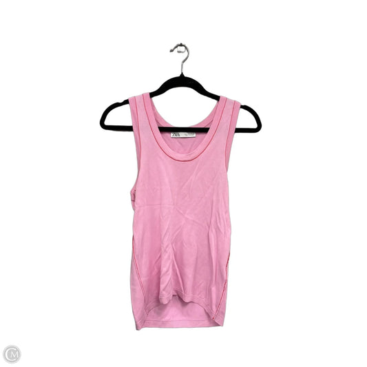 Top Sleeveless By Zara In Pink, Size: M