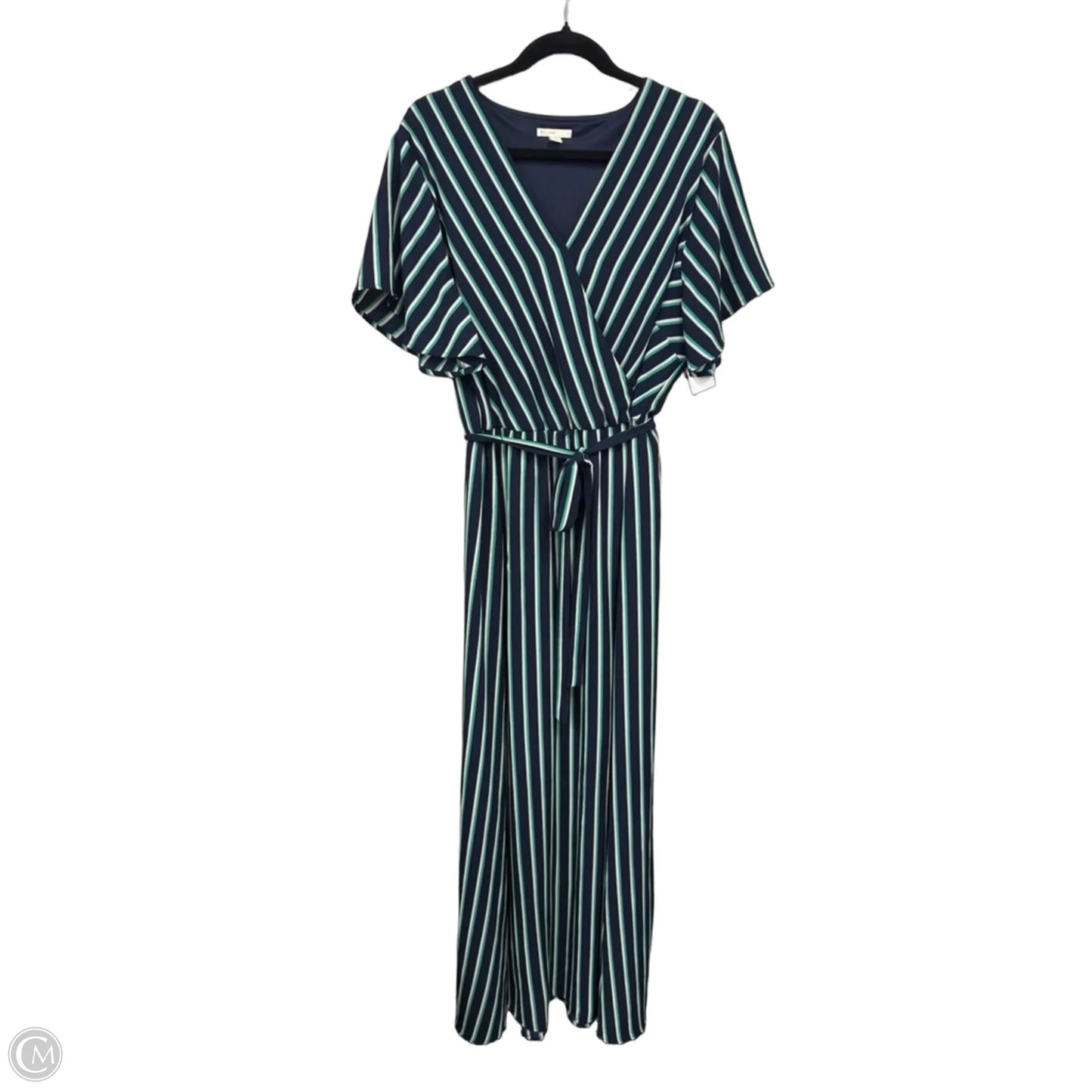 Dress Casual Maxi By Cato In Blue & Green, Size: 2x