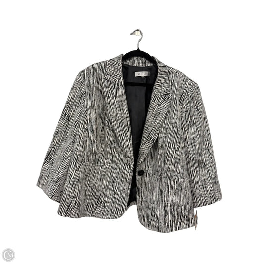 Blazer By Kasper In Black & White, Size: 3x